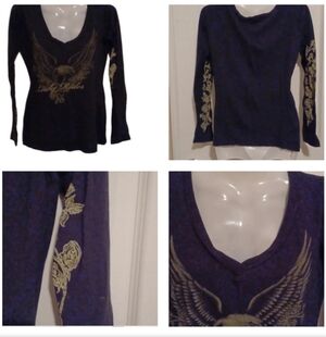 - lady rider top with nice decor